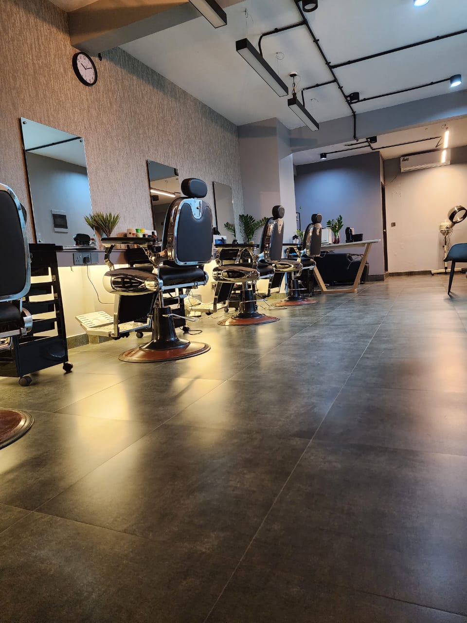 Elegant barbershop interior